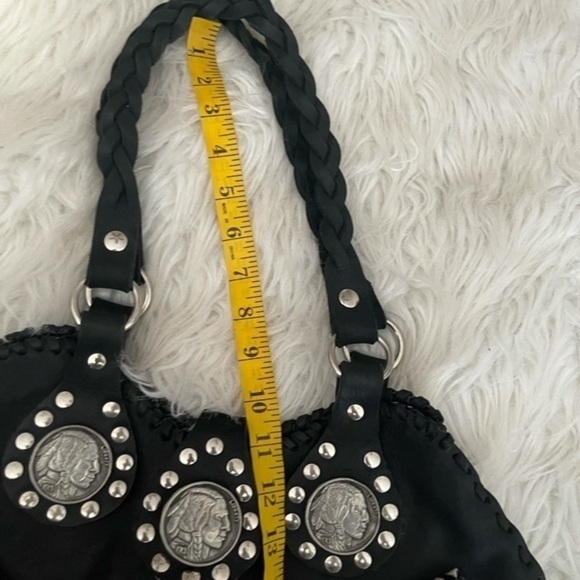 RARE 1913 Liberty Buffalo Indian head coin concho hippie biker leather bag - Picture 10 of 11